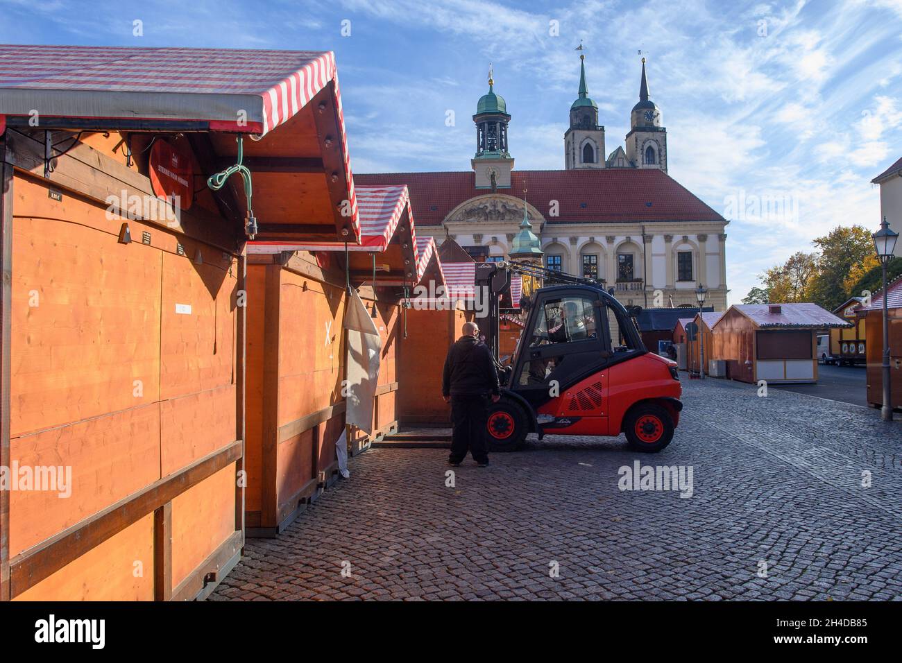Magdeburg Christmas Market 2022 Magdeburg, Germany. 02Nd Nov, 2021. A Forklift Sets Down A Christmas Market  Hut On The Alter Markt. The Construction Work Has Begun There. The Christmas  Market Is Scheduled To Open On November