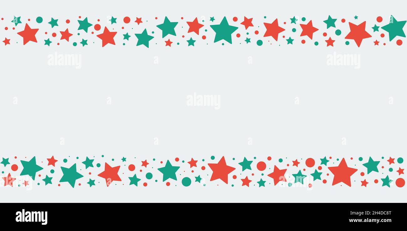 Christmas stars frame pattern background Stock Vector