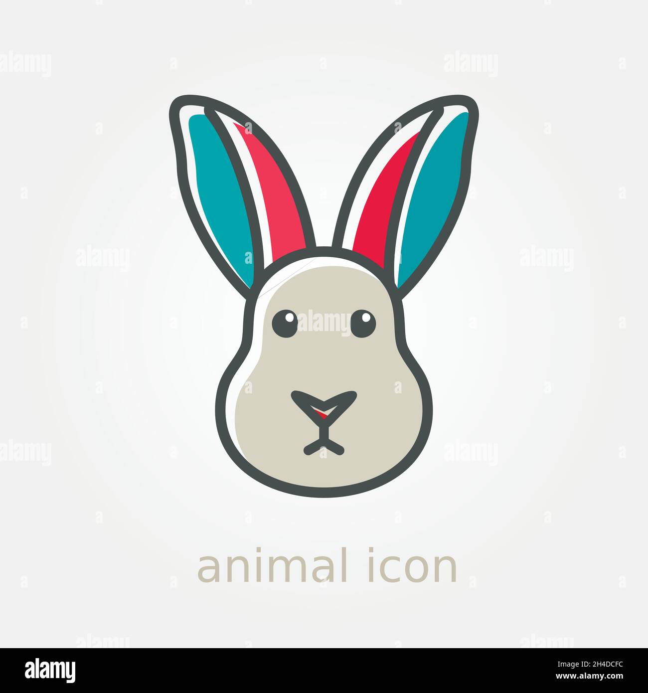 Rabbit icon. Farm animal vector illustration, eps 10 Stock Vector Image ...