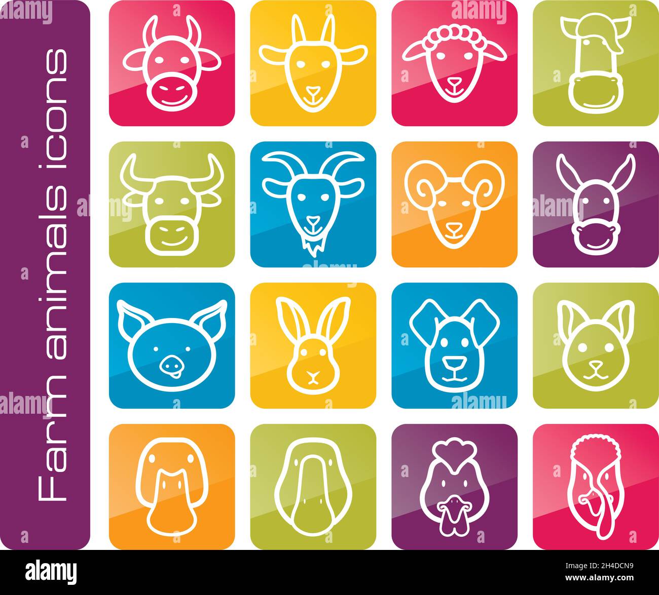 The modern farm icons set vector eps 10 Stock Vector Image & Art - Alamy