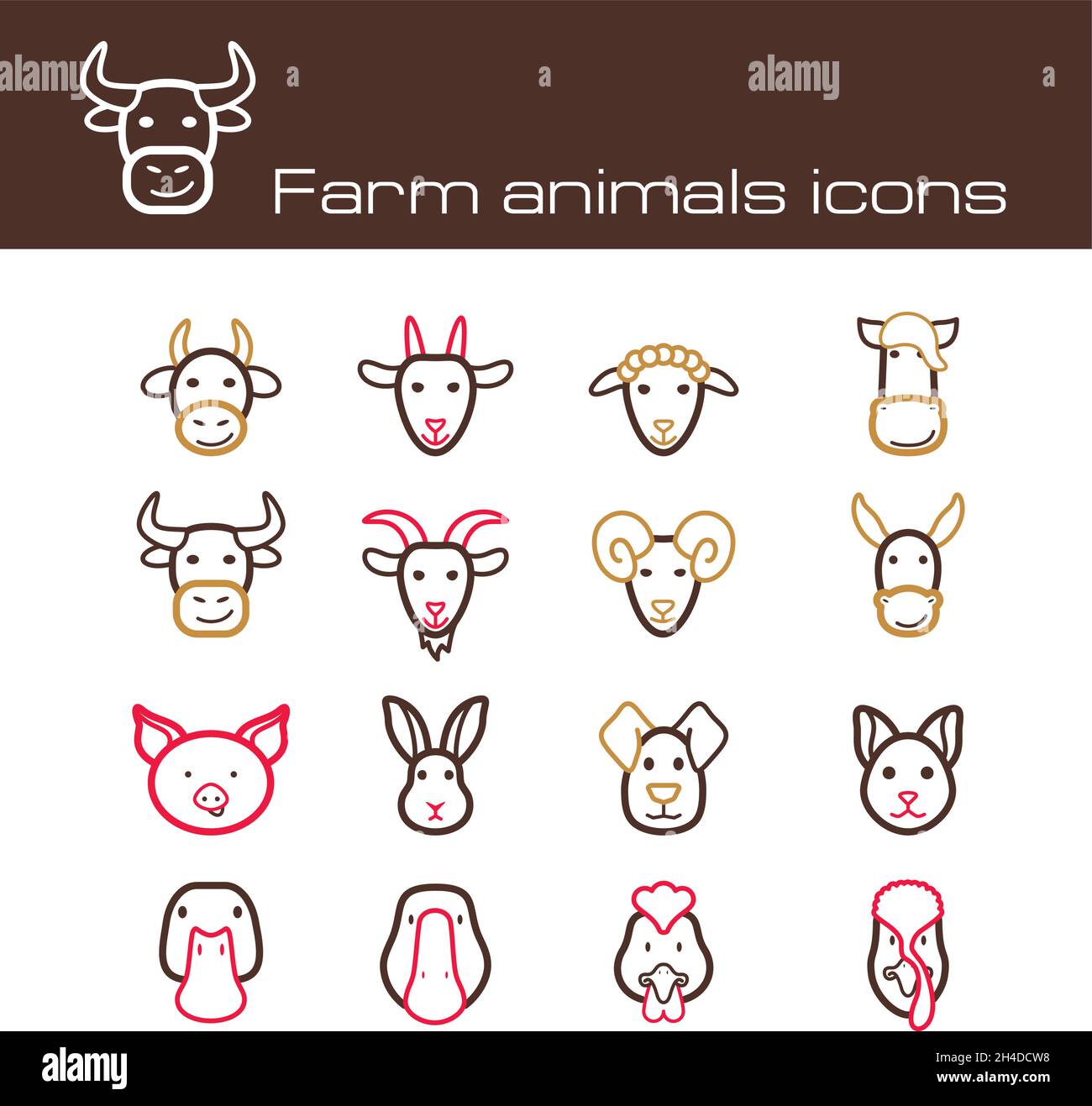 The modern farm icons set vector eps 10 Stock Vector Image & Art - Alamy