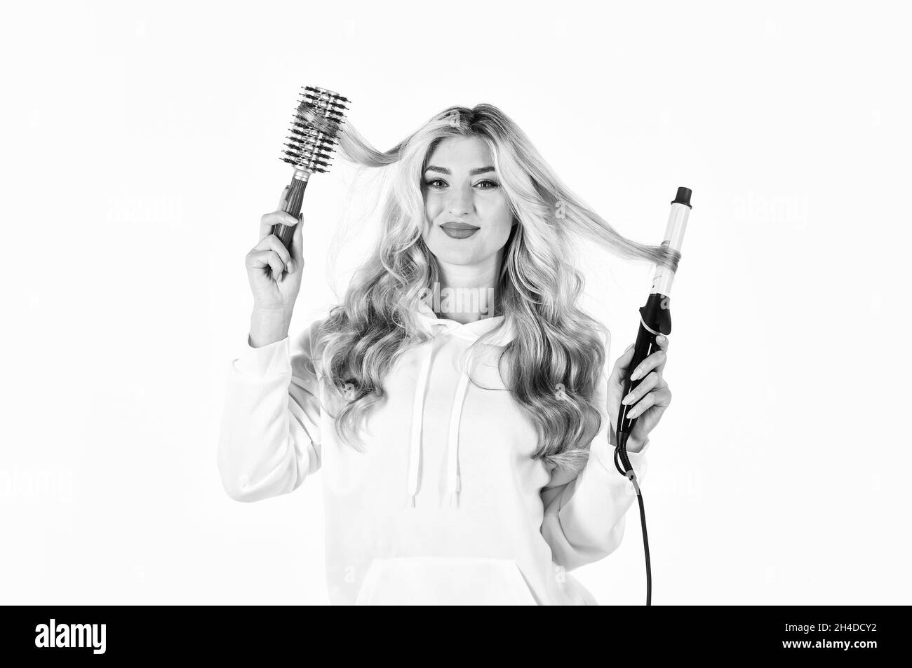 Using different wrapping techniques. Choose right type curling iron for