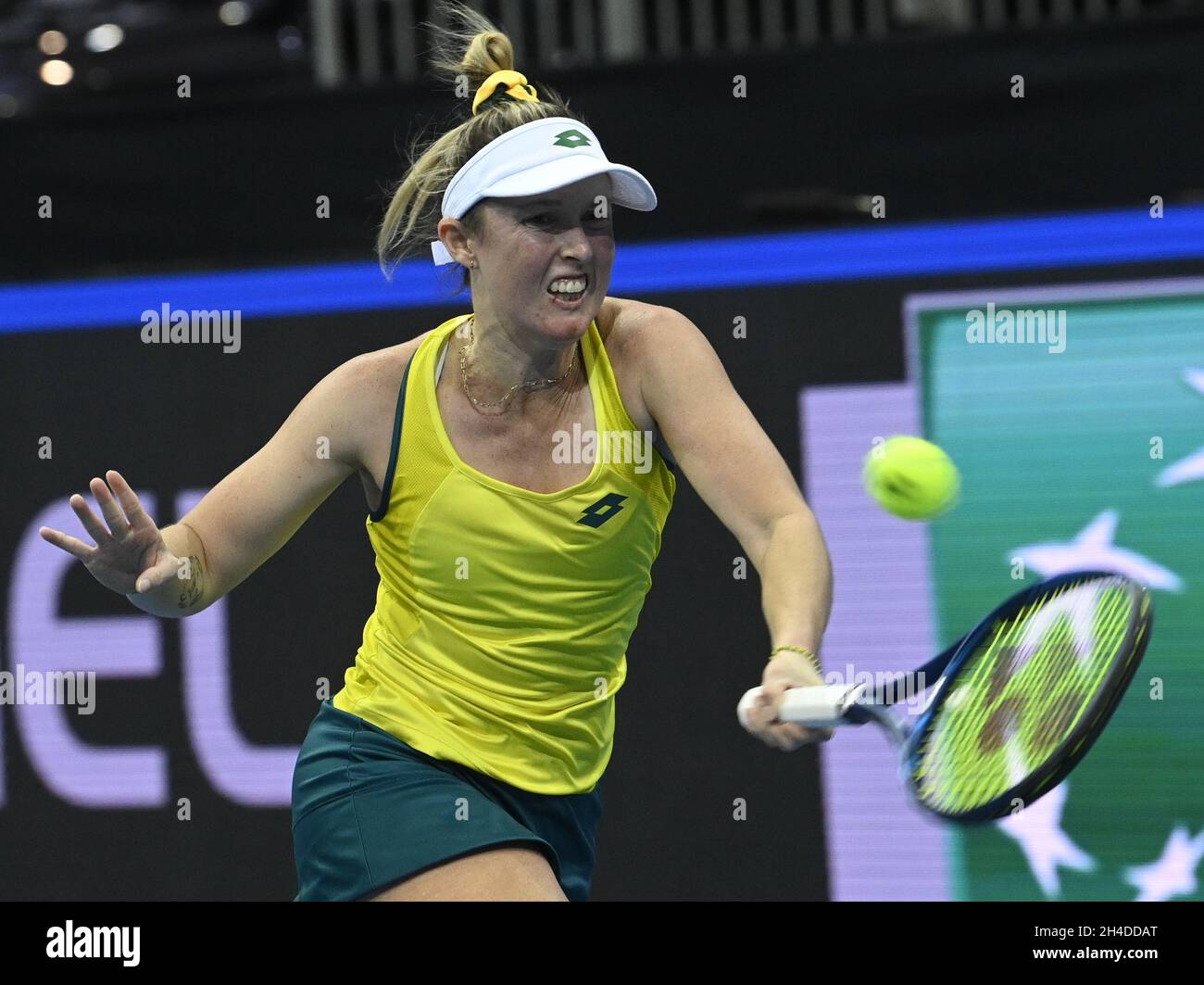 Storm Sanders (Australia) in action during Group B match against Elise