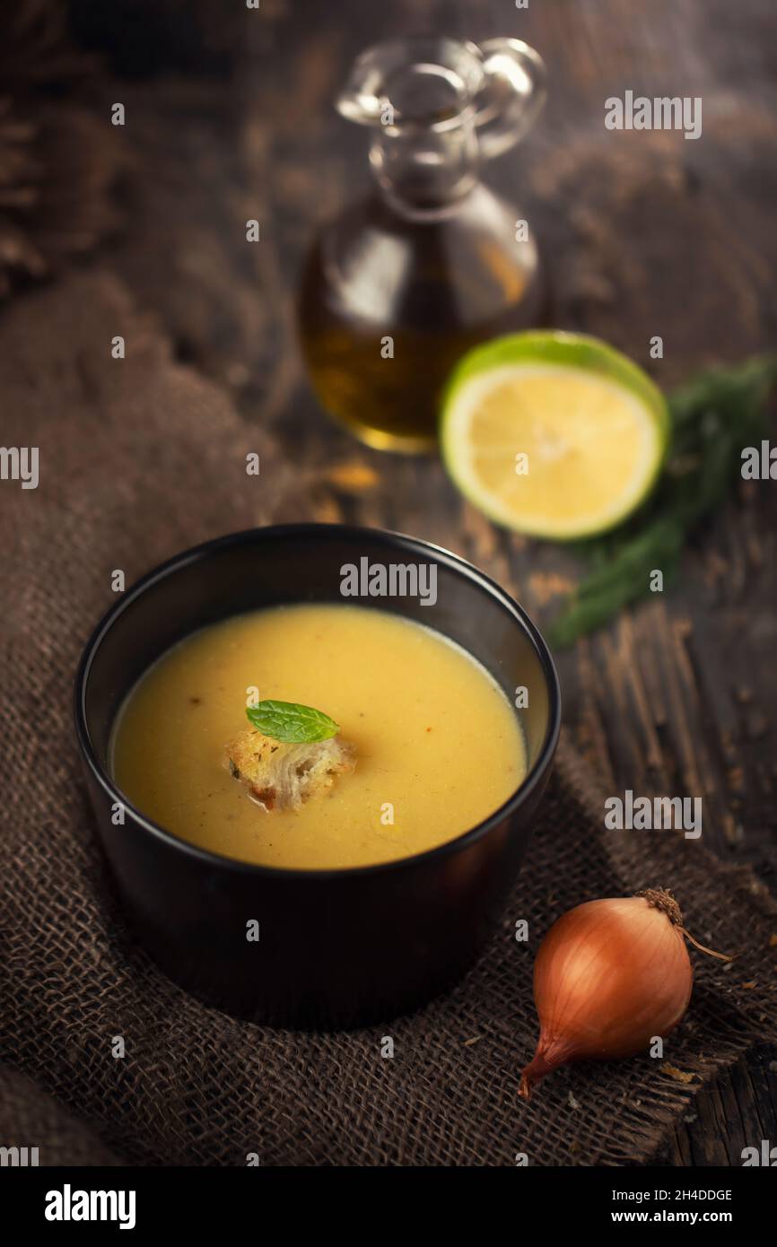 The original lentil soup only from the mother Stock Photo
