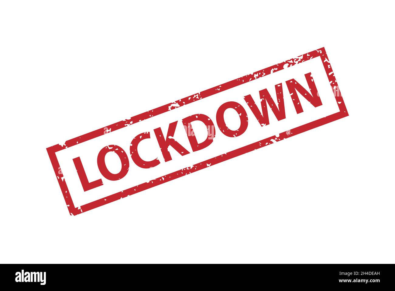 Lockdown inscription stamp icon with grunge effect Stock Vector