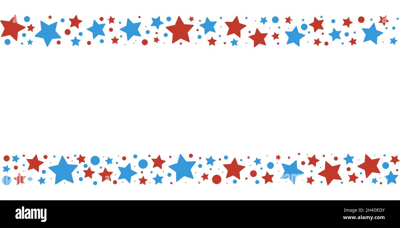 stars frame pattern usa background Stock Vector