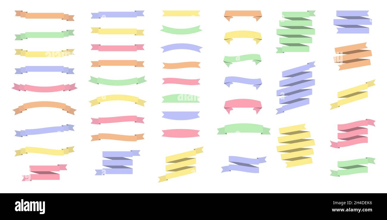 Ribbons icon set simple design Stock Vector Image & Art Alamy