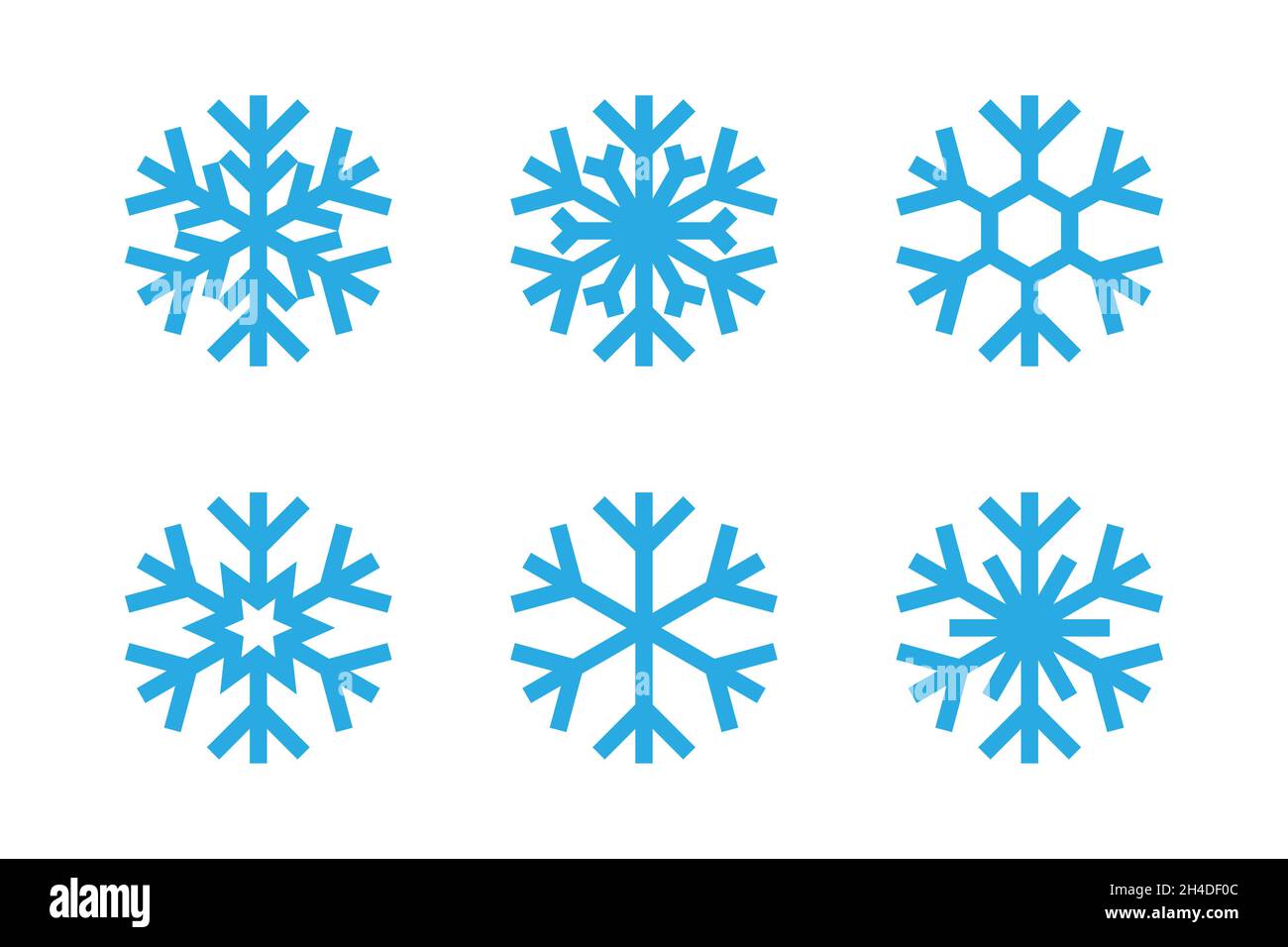 Snowflakes icon set. Vector eps10 Stock Vector
