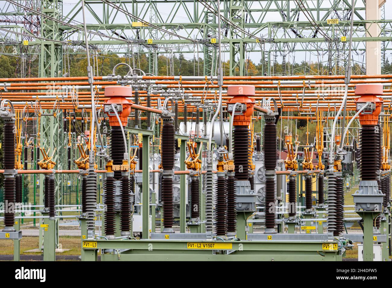 Insulators in the electricity transmission system in a electrical