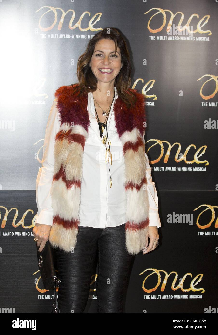 TV Presenter Julia Bradbury attends the opening night of Ronan Keating joining the cast of Once the musical Stock Photo