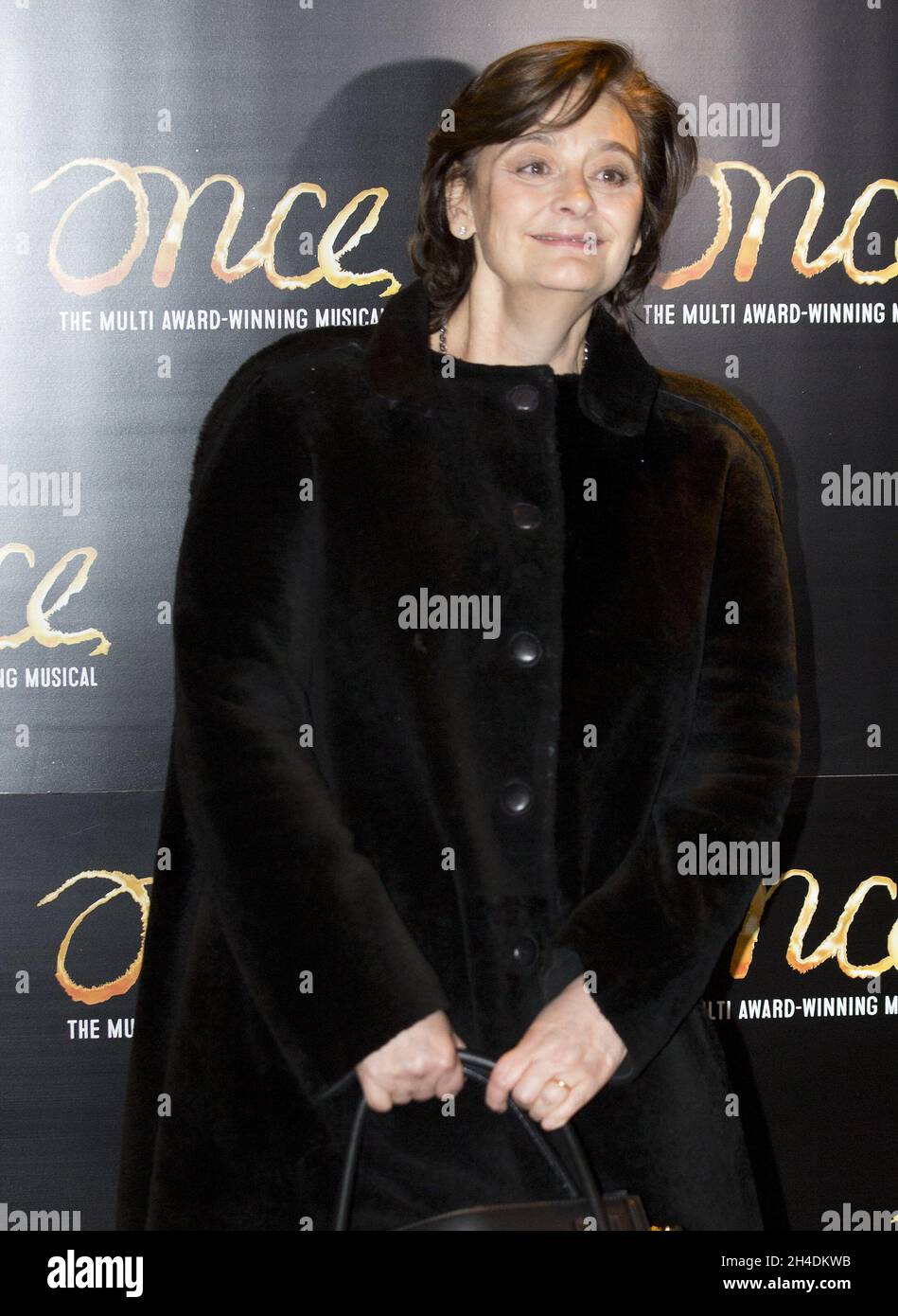 British barrister and former British Prime Minister Tony Blair's wife Cherie Blair, CBE, QC attends the opening night of Ronan Keating joining the cast of Once the musical Stock Photo