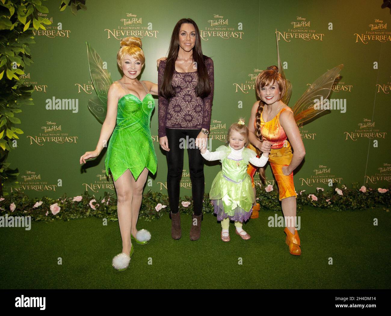 Singer Michelle Heaton and her daughter attend the gala screening of
