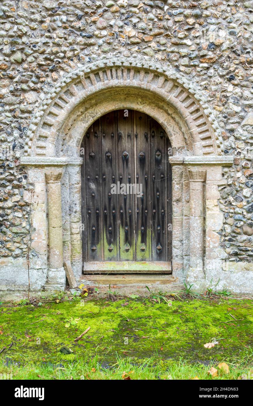 Exterior detail of the Church of St Mary and St Peter at Kelsale, Suffolk Stock Photo