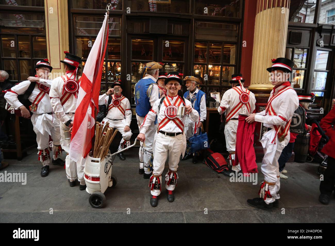 Morris Dancers Celebrate St George S Day At Leadenhall Market Nigel