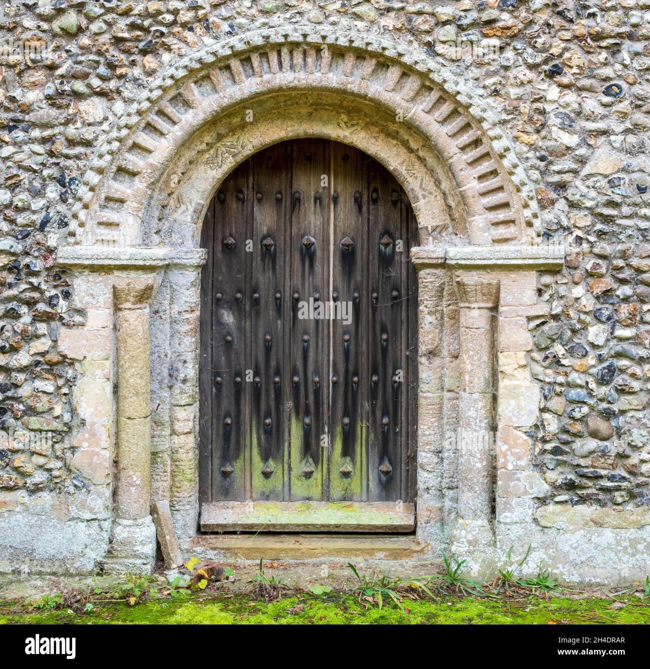 Exterior detail of the Church of St Mary and St Peter at Kelsale, Suffolk Stock Photo