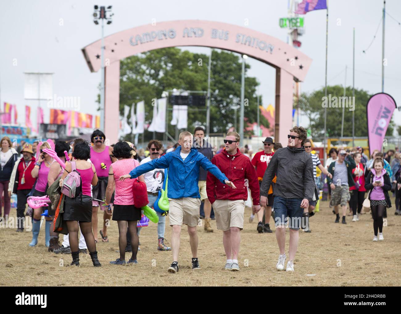 The Camping entrance at the Isle of Wight Festival, in Seaclose ParkNewport, Isle of Wight, on