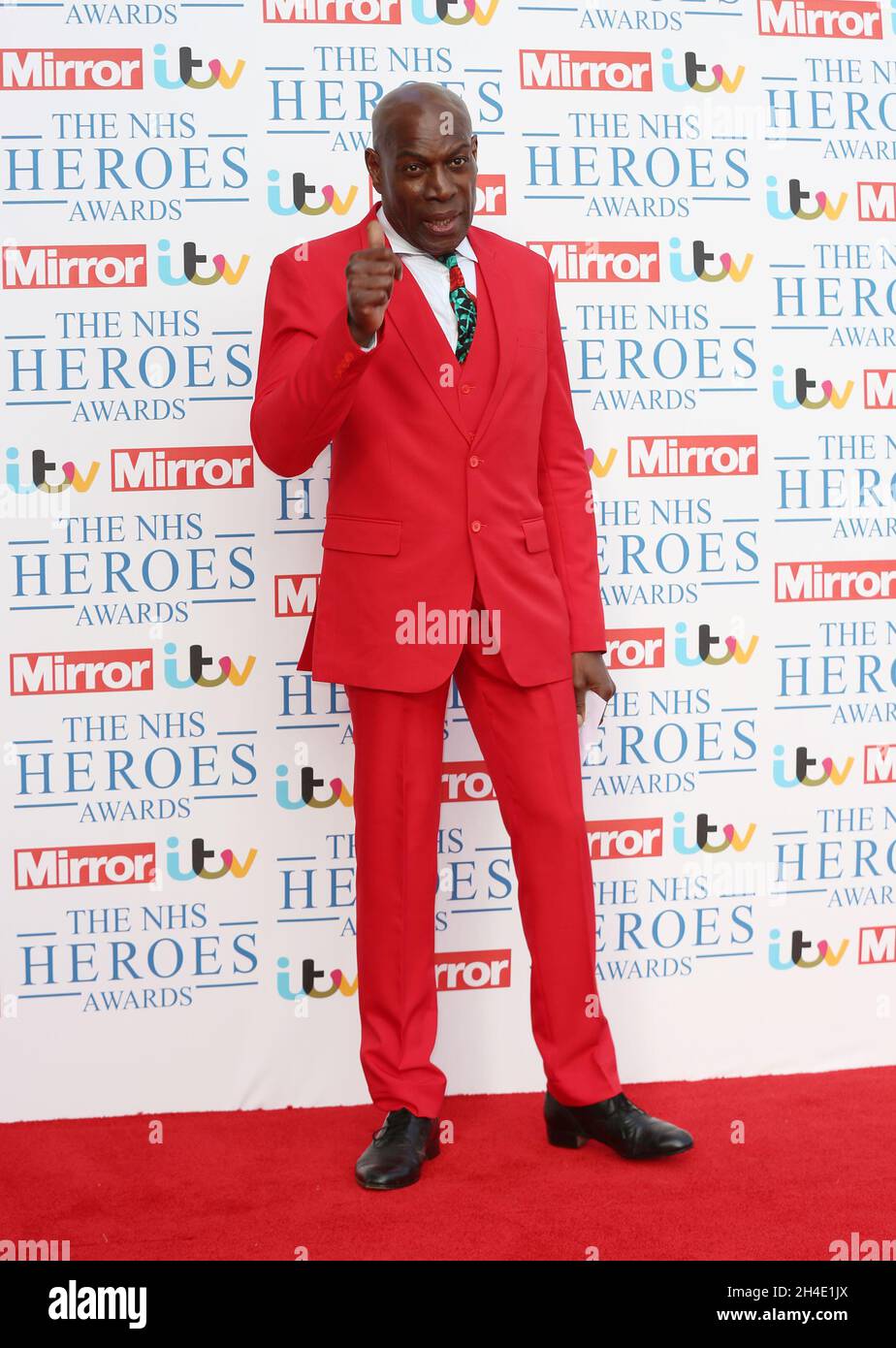 Frank Bruno attending at the NHS Heroes Awards at the Hilton Hotel in London on May 14, 2018. Stock Photo