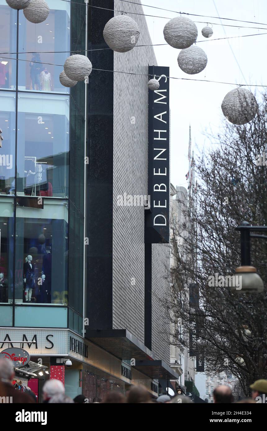 A branch of Debenhams on Oxford Street, central London. Picture dated