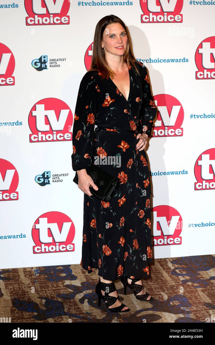 Liz White attending the TV Choice Awards held at the Hilton Hotel, Park Lane, London Stock Photo