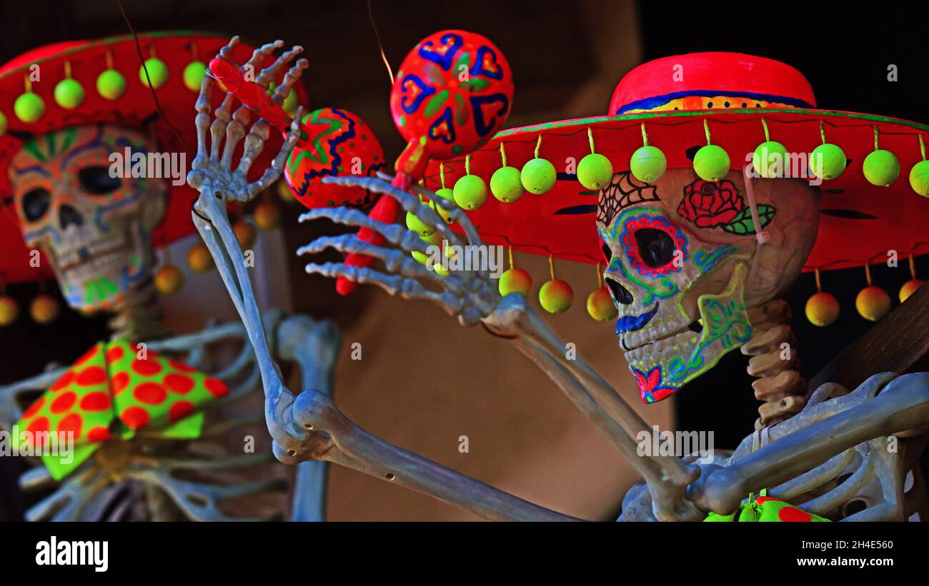 Decorations for Dia de los Muertos Stock Photo