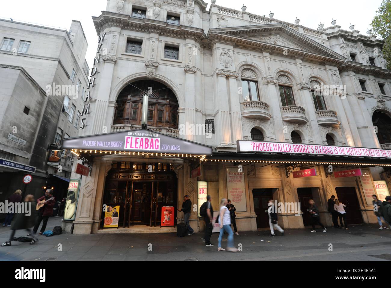 A general view of the Wyndham's Theatre, where Phoebe Waller-Bridge's comedic play, Fleabag, has been on the stage for a number of weeks before closing in September 14th. Picture dated: September Tuesday 10, 2019. Photo credit should read: Isabel Infantes / EMPICS Entertainment. Stock Photo