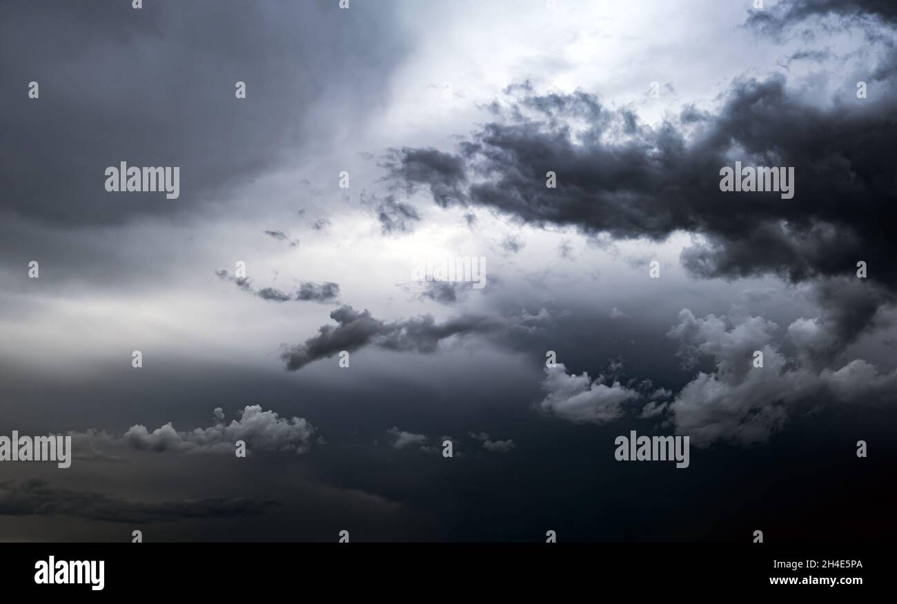 Dramatic Dark Clouds before Thunder Storm and Rain Stock Photo - Alamy