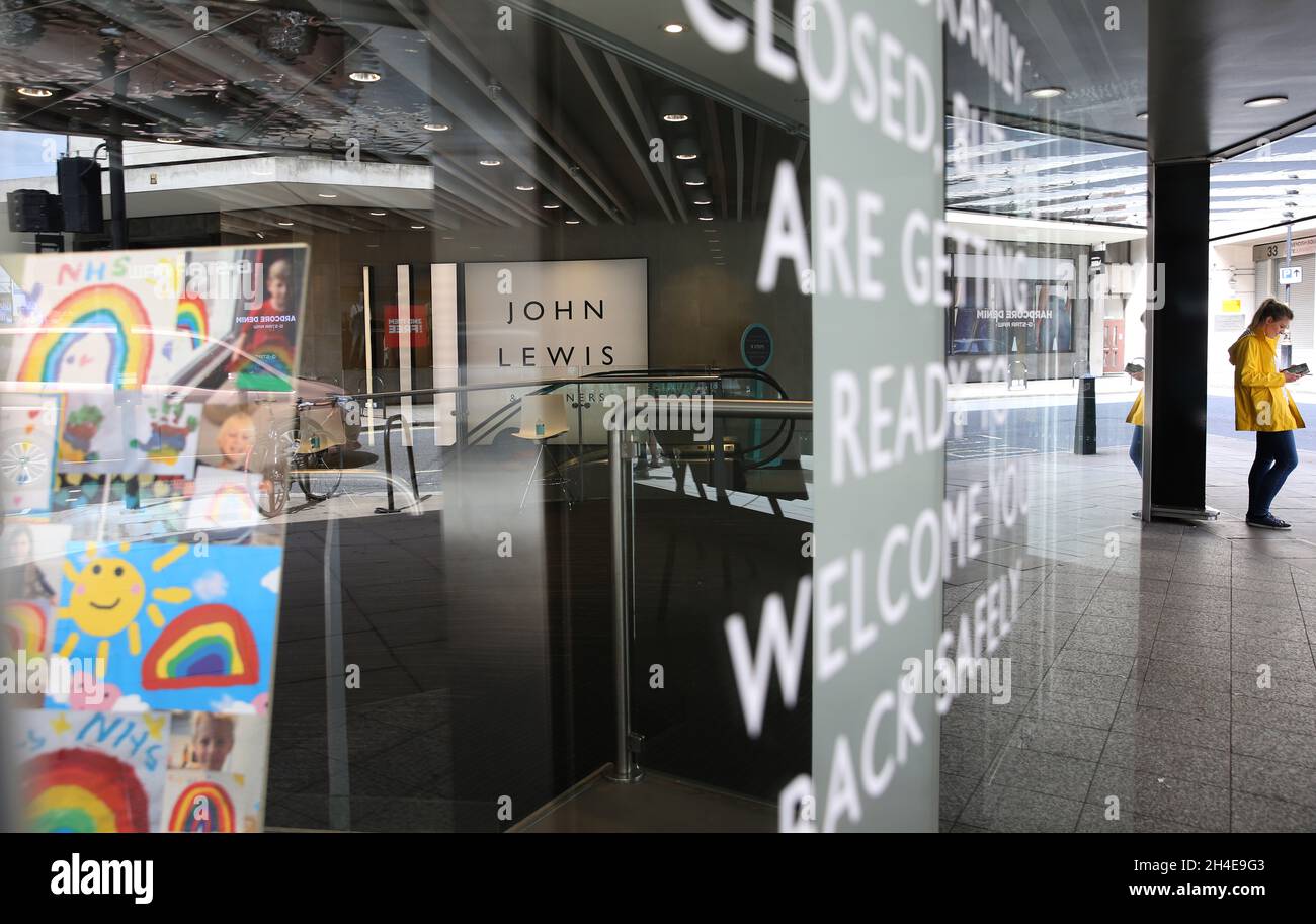 A closed John Lewis store in Oxford Street. The retail bloodbath has