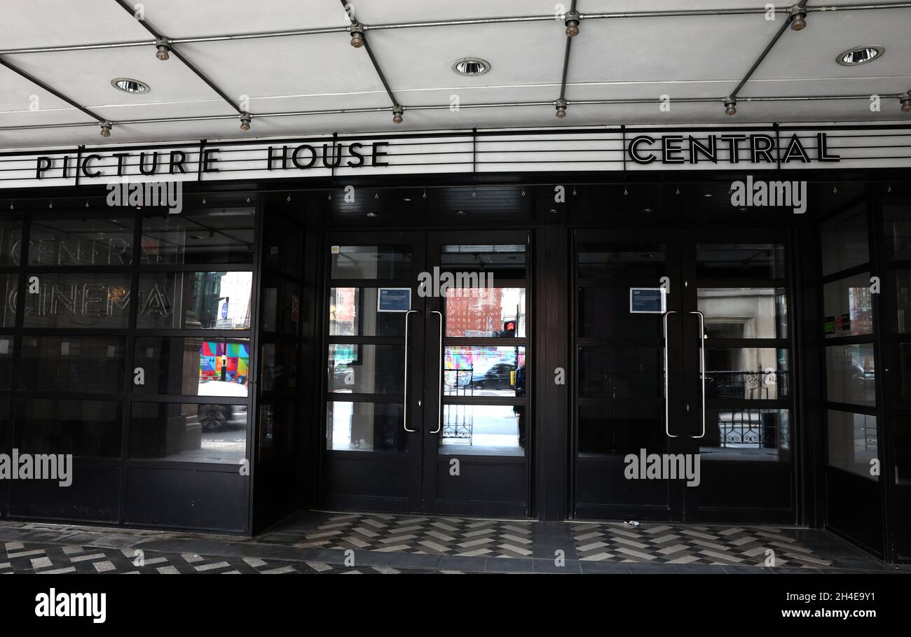 A general view of a closed-down Picture House Central cinema near Piccadilly Circus, London. This week the British government unveiled a 1.57 billion GBP 'rescue package' for the arts sector, designed to help museums, galleries, theatres, independent cinemas, heritage sites and music venues through the coronavirus pandemic. Picture date: Thursday July 9, 2020. Stock Photo