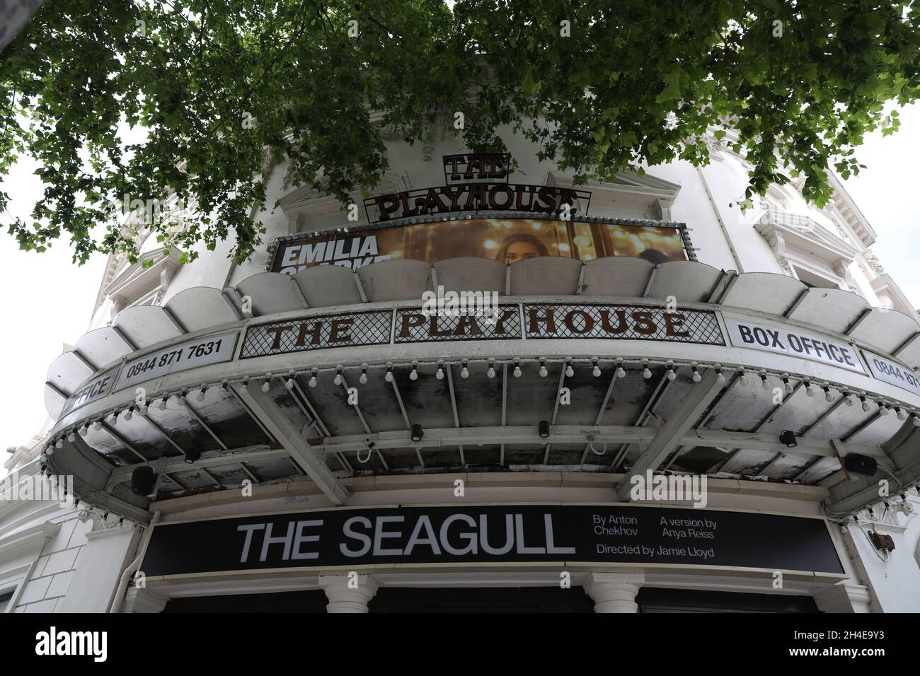 A general view of a closed-down Playhouse Theatre in London. This week the British government unveiled a 1.57 billion GBP 'rescue package' for the arts sector, designed to help museums, galleries, theatres, independent cinemas, heritage sites and music venues through the coronavirus pandemic. Picture date: Thursday July 9, 2020. Stock Photo