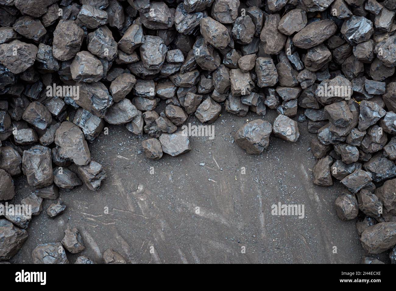 Pile of brown coal for heating Stock Photo Alamy