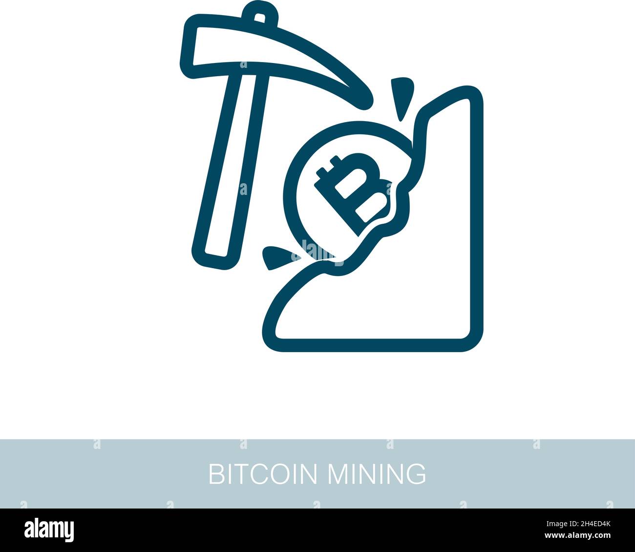 Mining bitcoin icon. Vector design of blockchain technology, bitcoin,  altcoins, cryptocurrency mining, finance, digital money market Stock Vector  Image & Art - Alamy