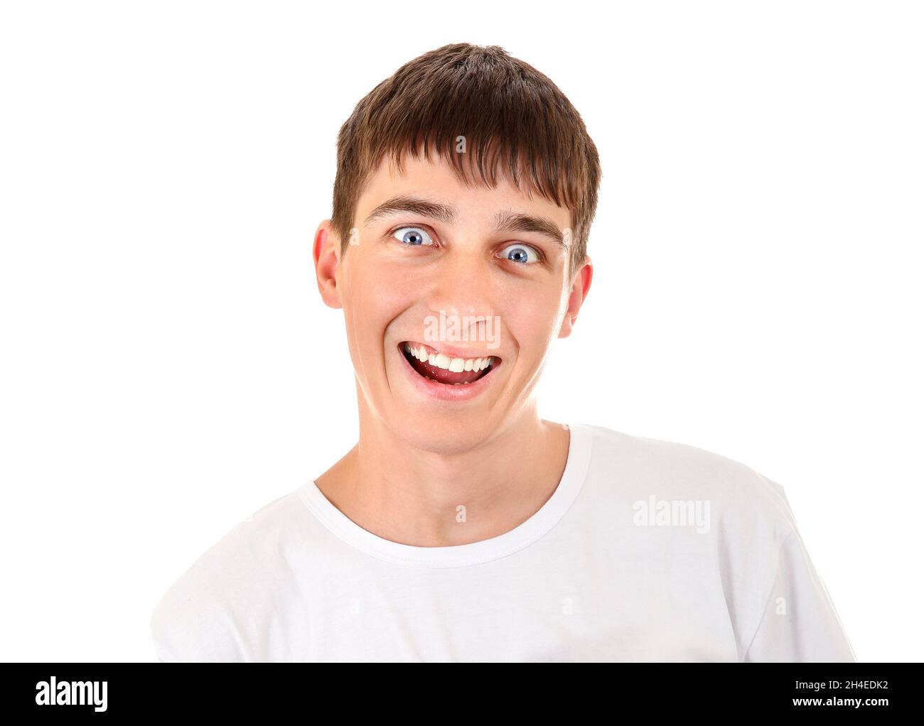 Shocked happy teenager head hi-res stock photography and images - Alamy