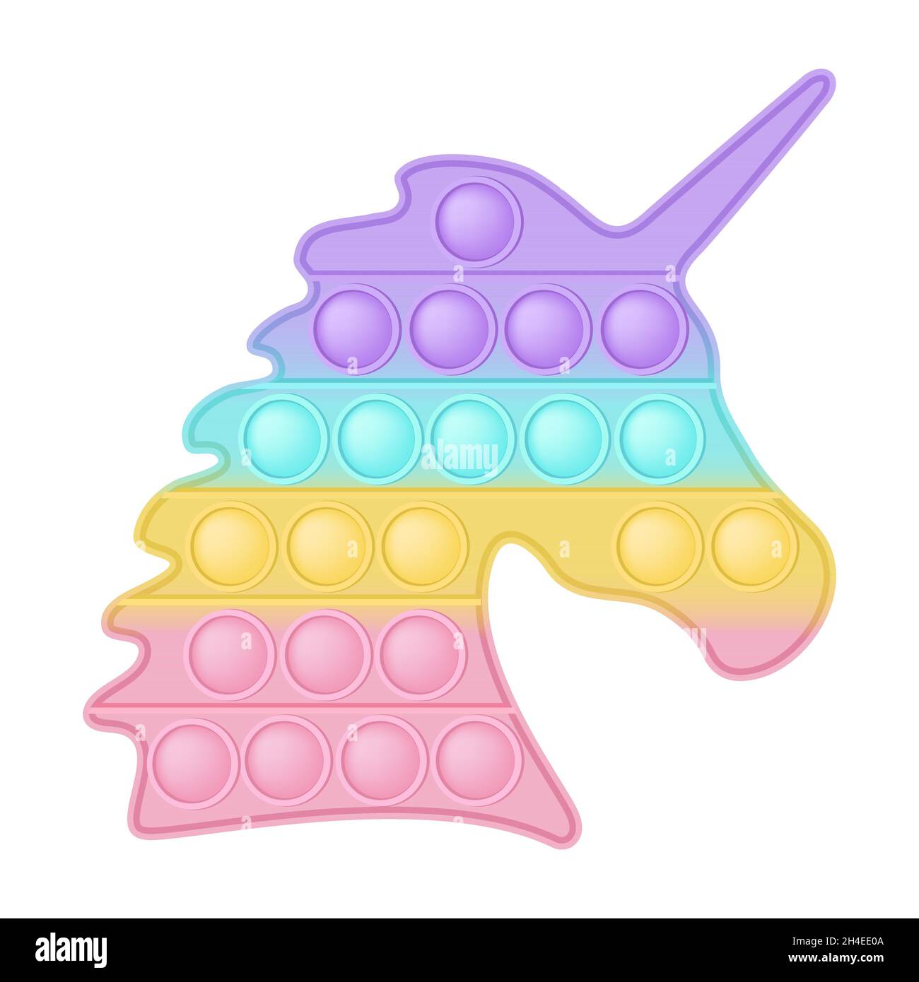 Set of popit unicorn in style a fashionable silicon fidget toys. Addictive  antistress toy in pastel colors. Bubble sensory developing pop it for kids  Stock Vector Image & Art - Alamy