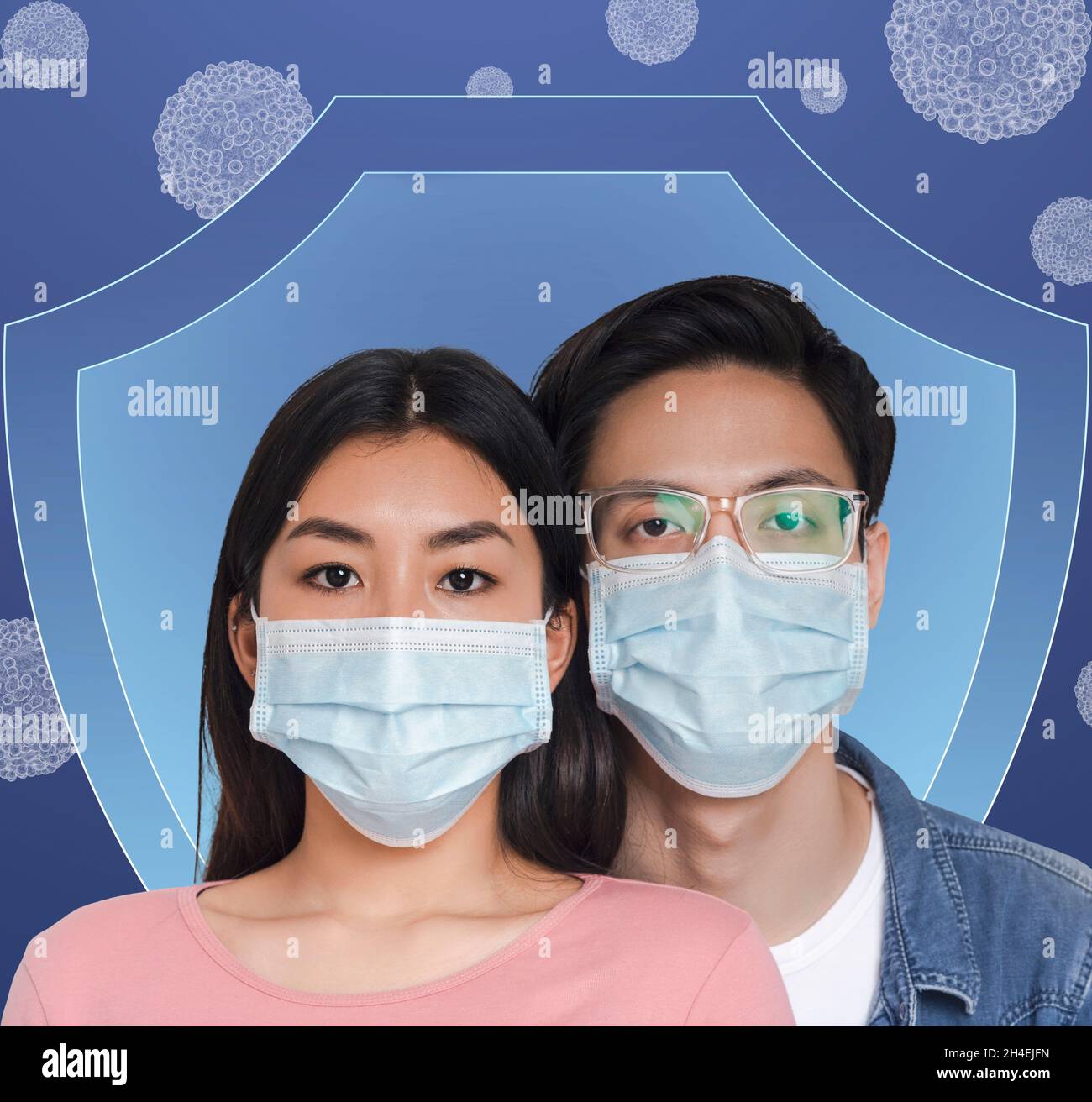 Japanese couple wearing masks hi-res stock photography and images - Alamy