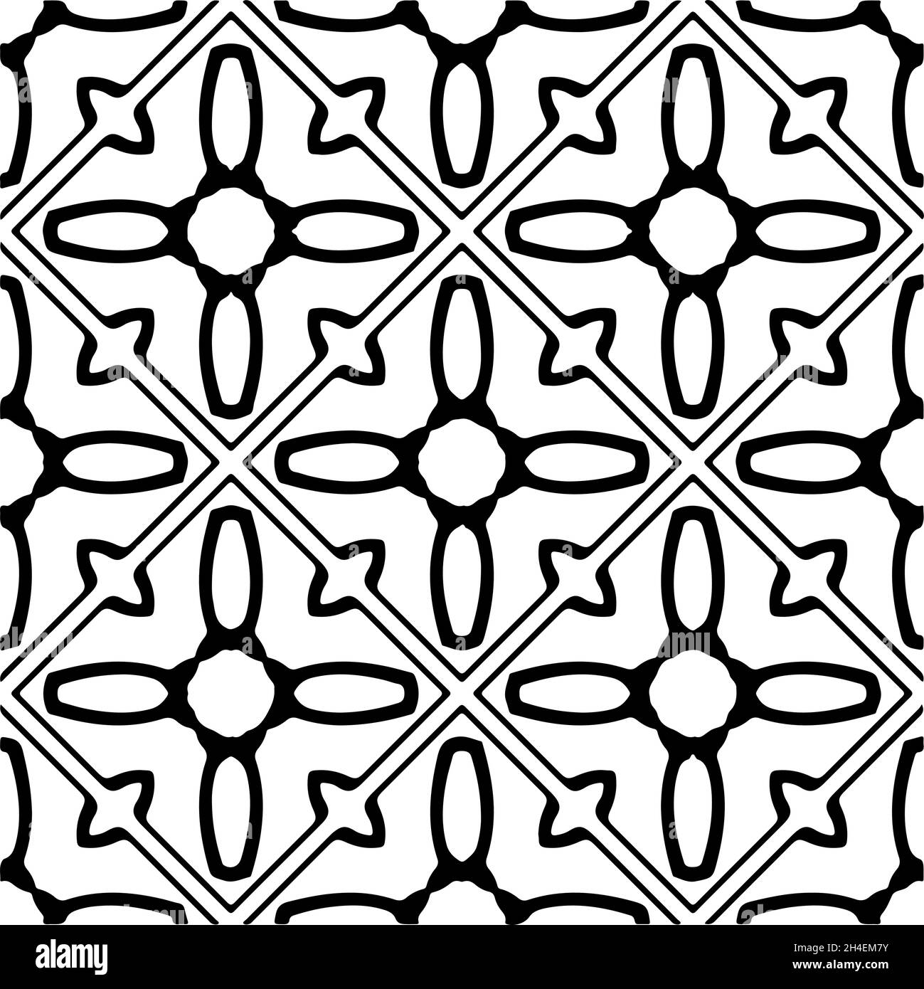 Vector seamless pattern. Modern stylish texture. Composition from ...