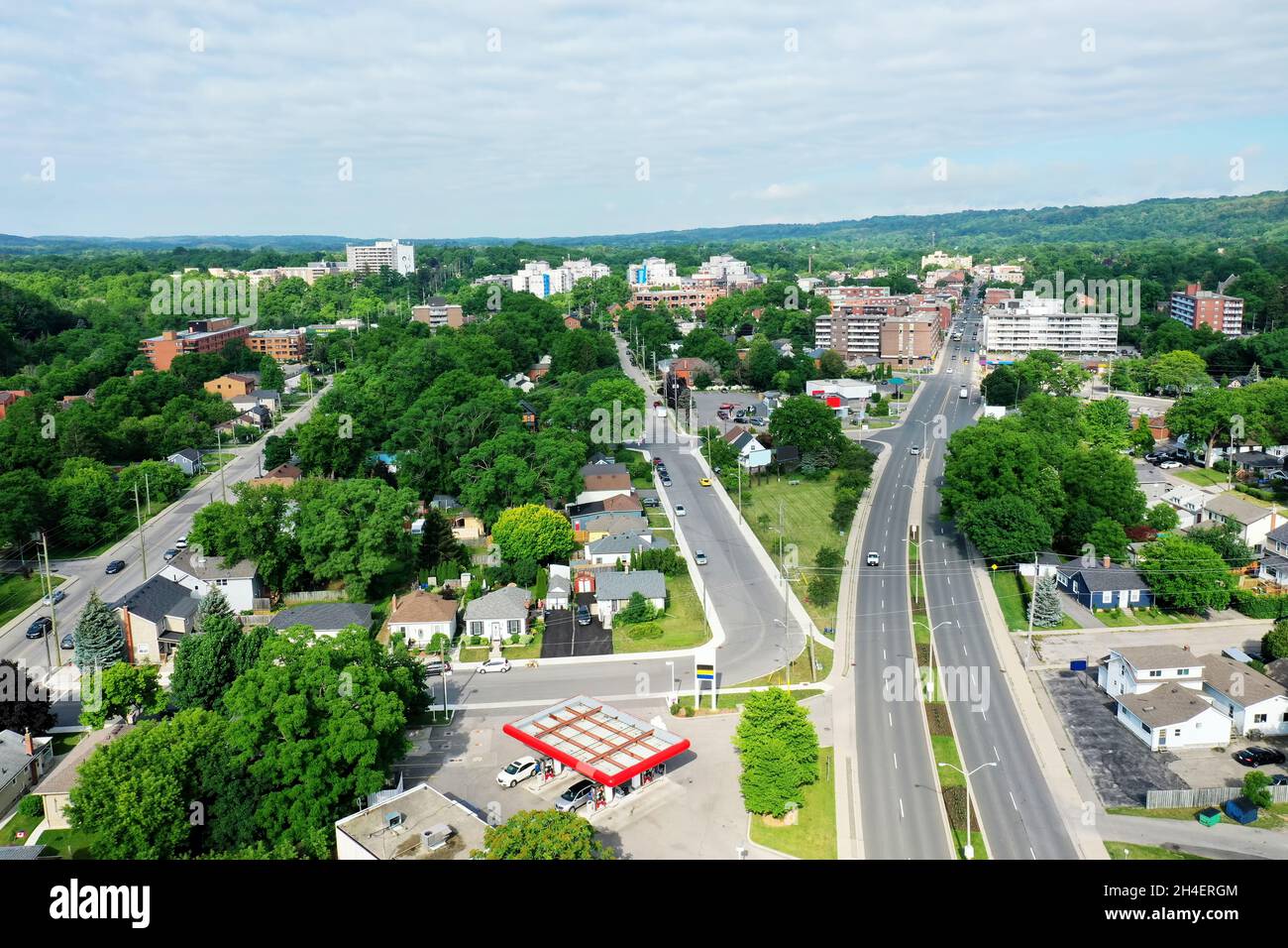 An aerial of Dundas, Ontario, Canada Stock Photo Alamy