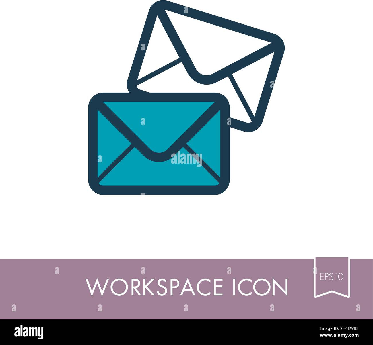 Mail outline icon. Workspace sign. Graph symbol for your web site ...