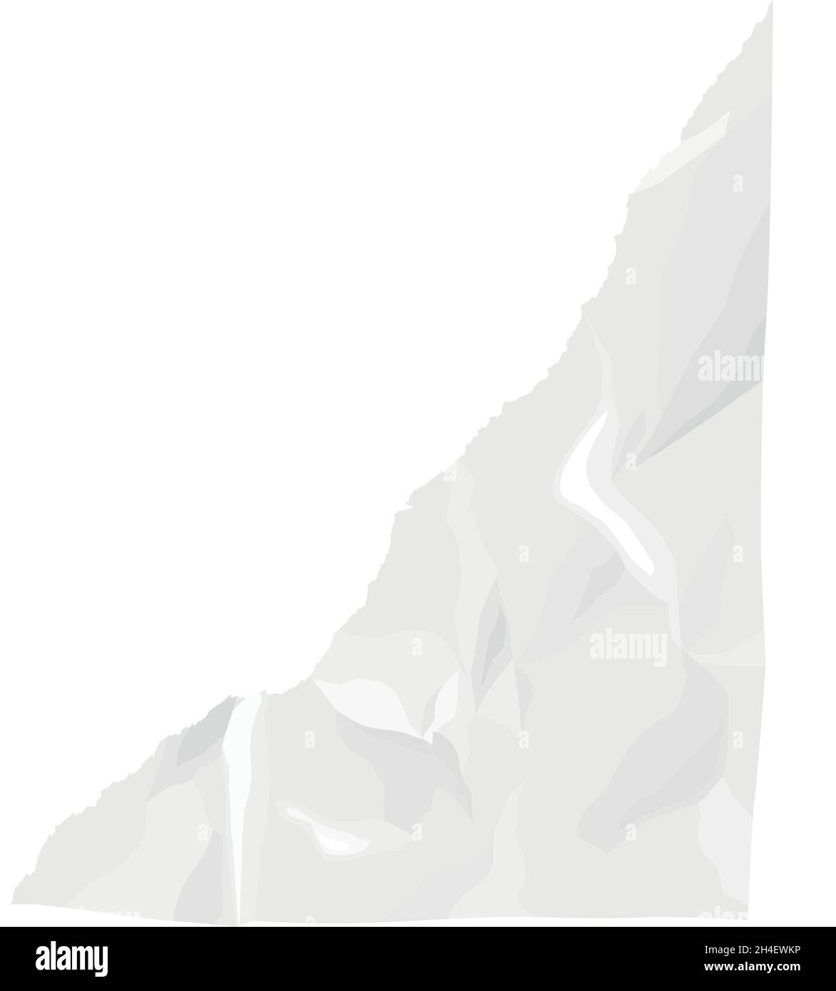 Crumpled paper scrap. Ripped white page piece Stock Vector Image & Art