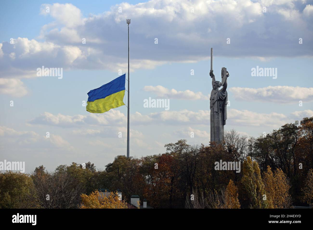 The Motherland Monument in Kyiv Stock Photo
