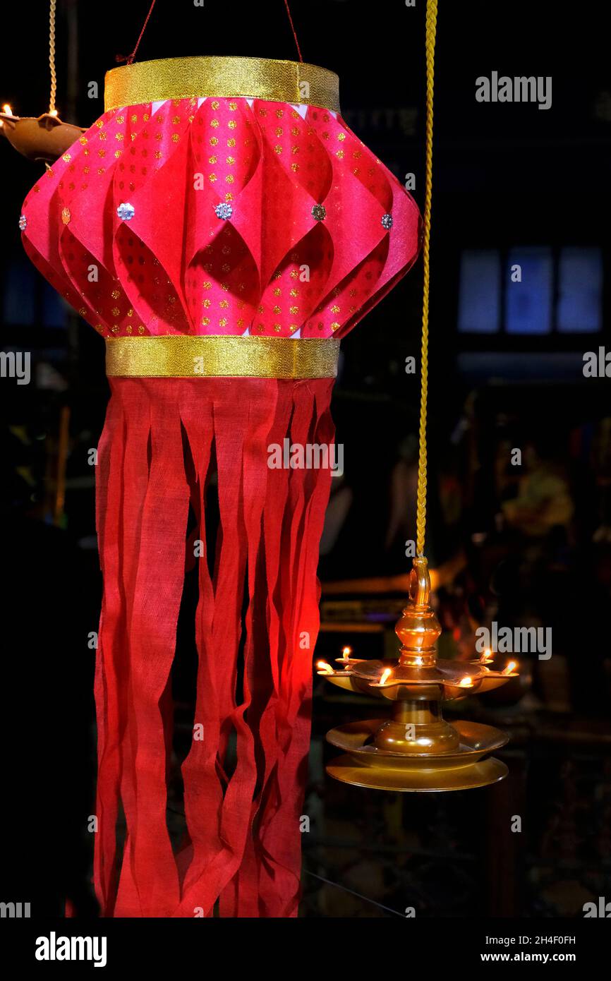 Pune, Maharashtra, India, Oct. 30, 2021 Colorful traditional Lanterns