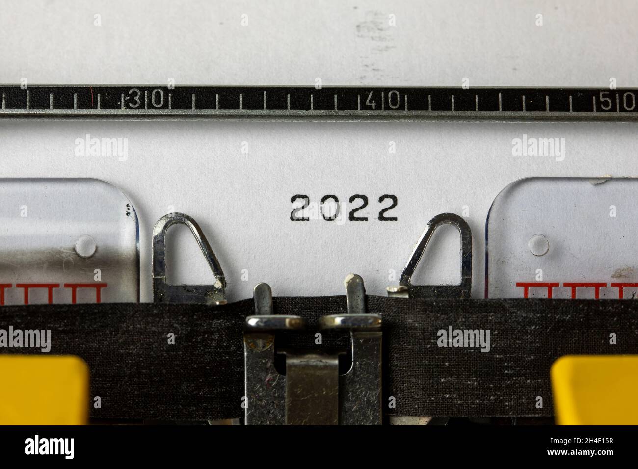 2022 written on an old typewriter Stock Photo