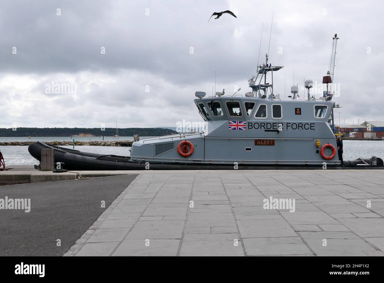 10 September 2021 - Poole, UK: UK Border Force naval protection vessel Stock Photo