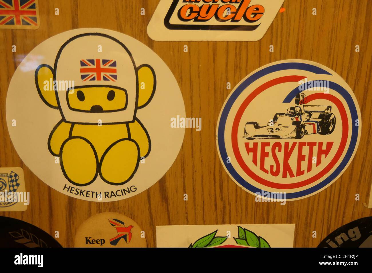 Hesketh bear stickers Silverstone Experience Northamptonshire UK car