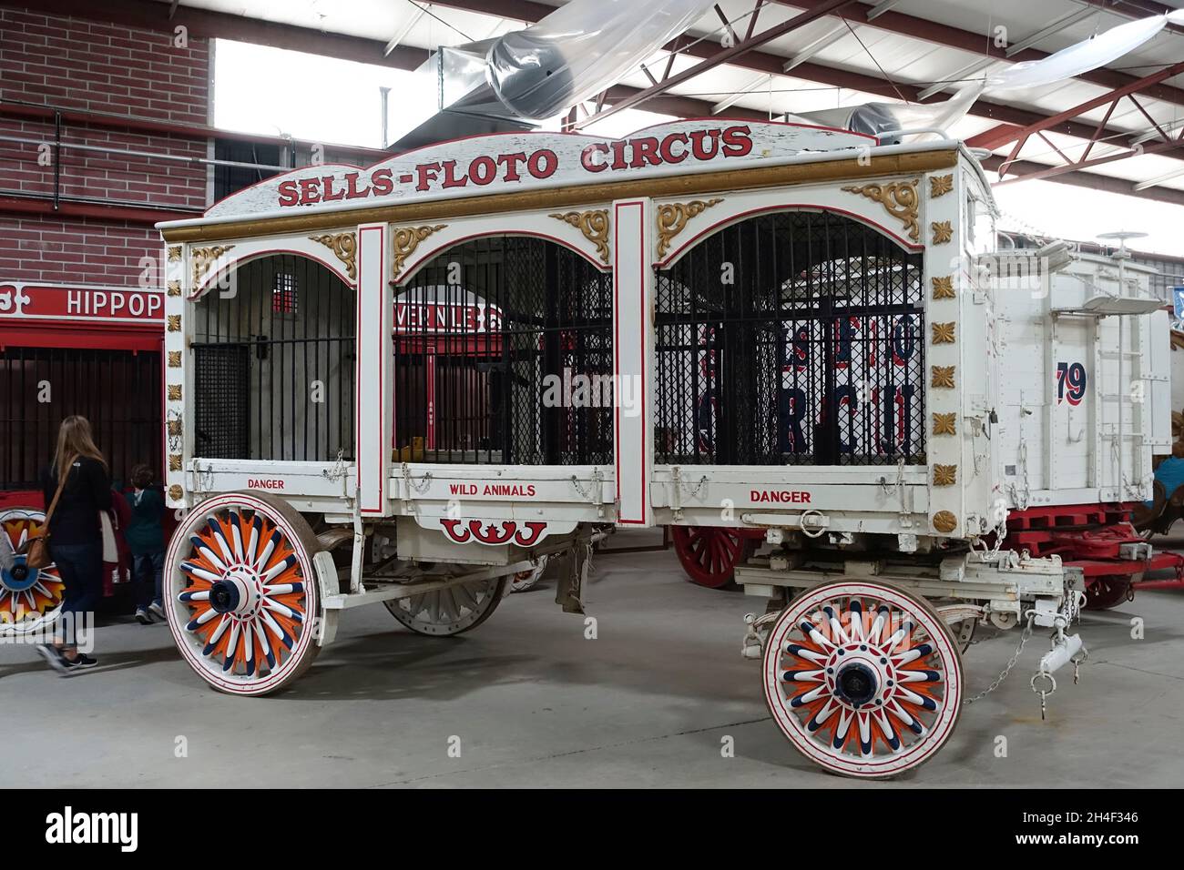 Animal Trainer Ringling Brothers Circus wagon 