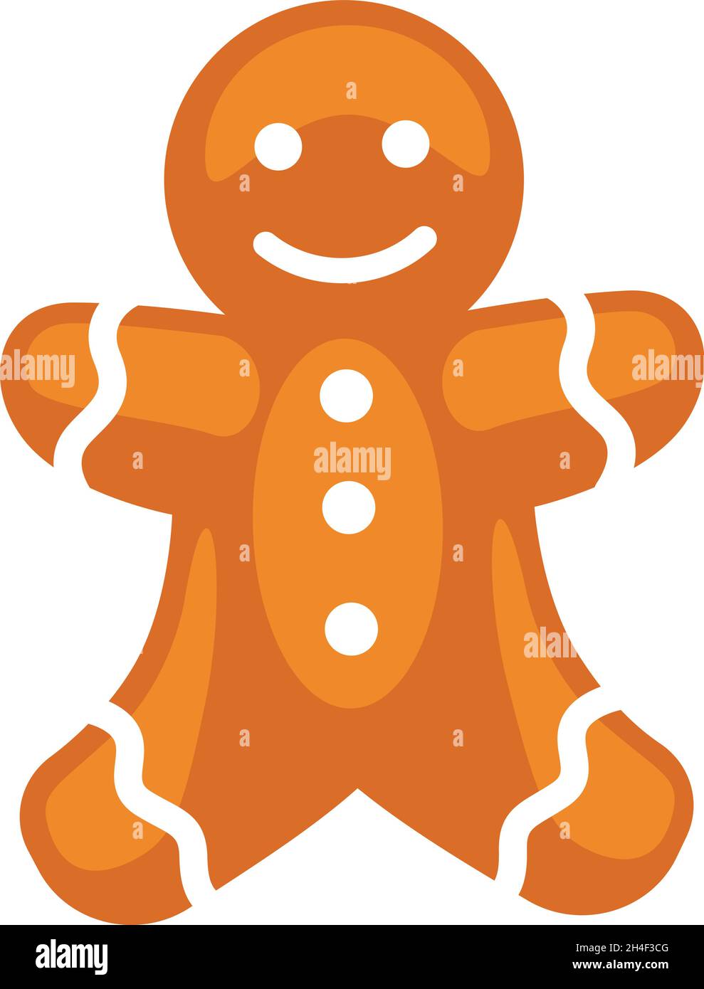 Gingerbread man. Winter holiday symbol. Christmas cookie Stock Vector