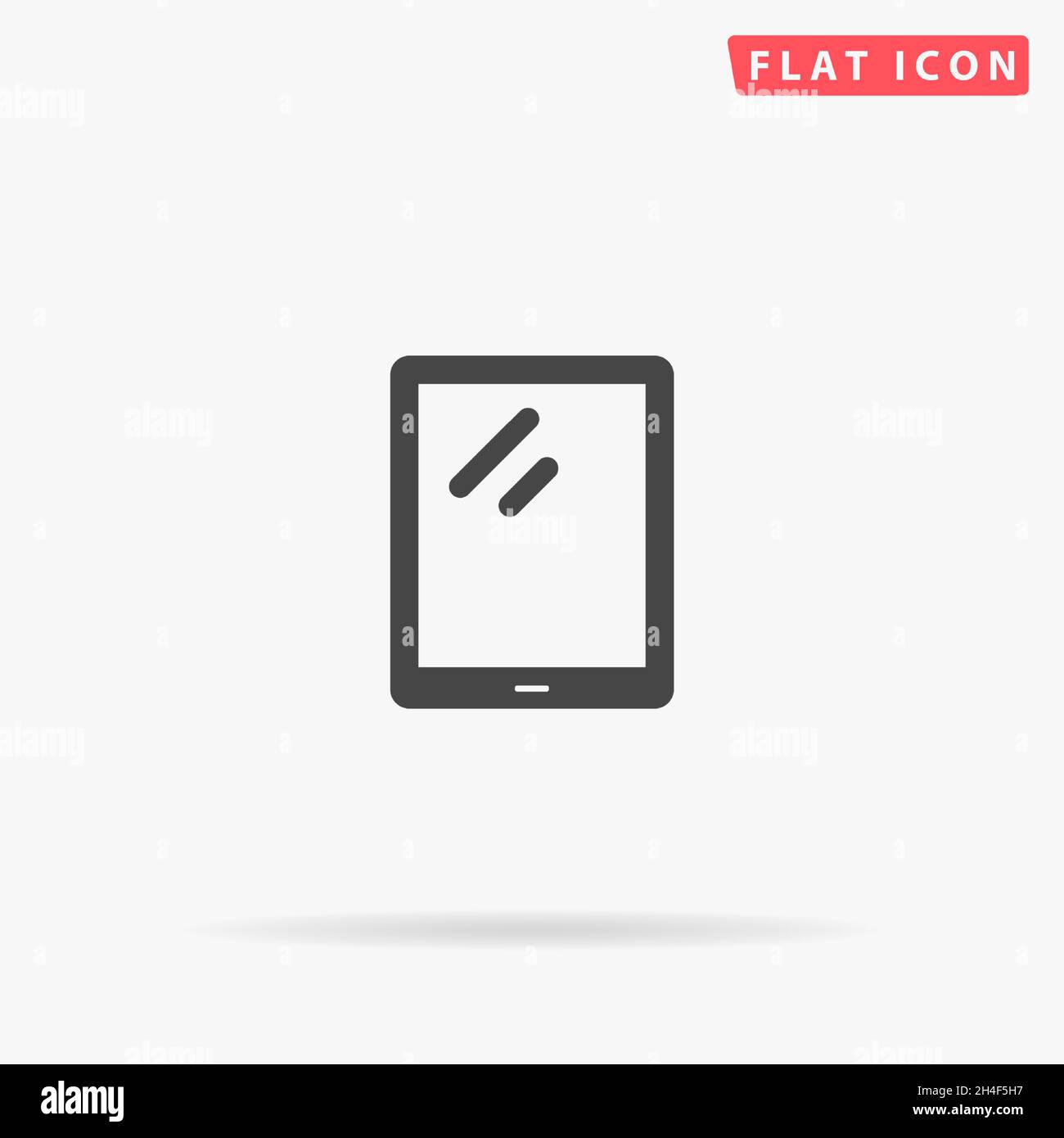Tablet flat vector icon. Hand drawn style design illustrations. Stock Vector