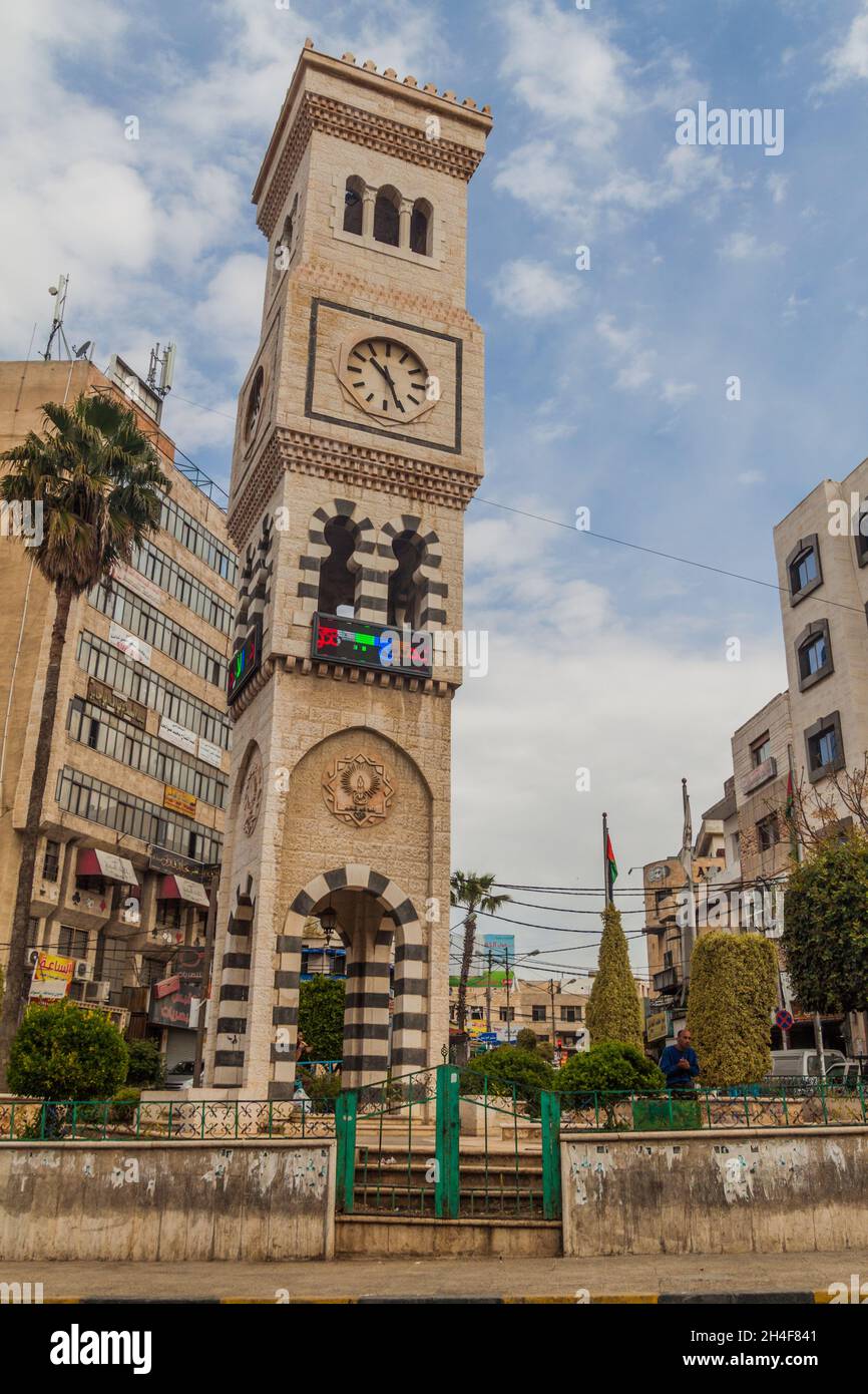 IRBID, JORDAN - MARCH 30, 2017: View of the Clock Tower in the center of  Irbid Stock Photo - Alamy