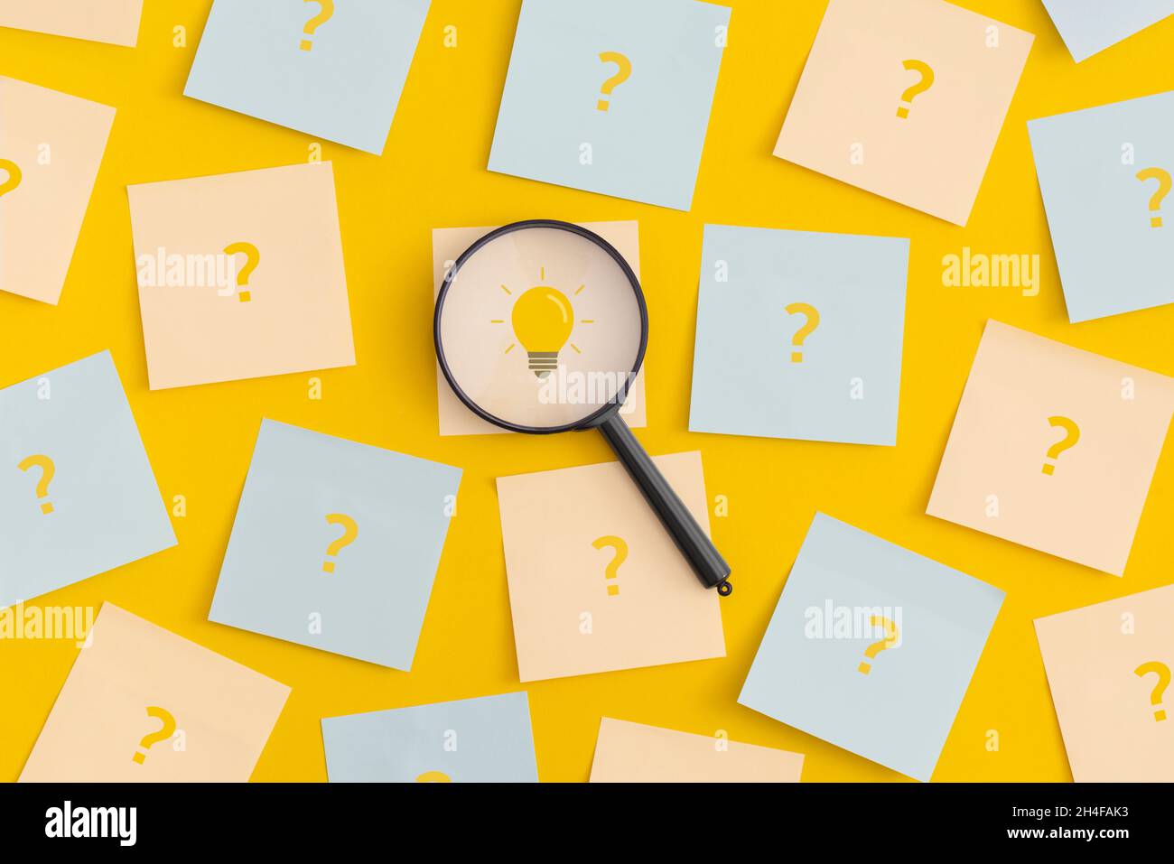Light bulb on yellow background. Inspiration and creative idea concept ...