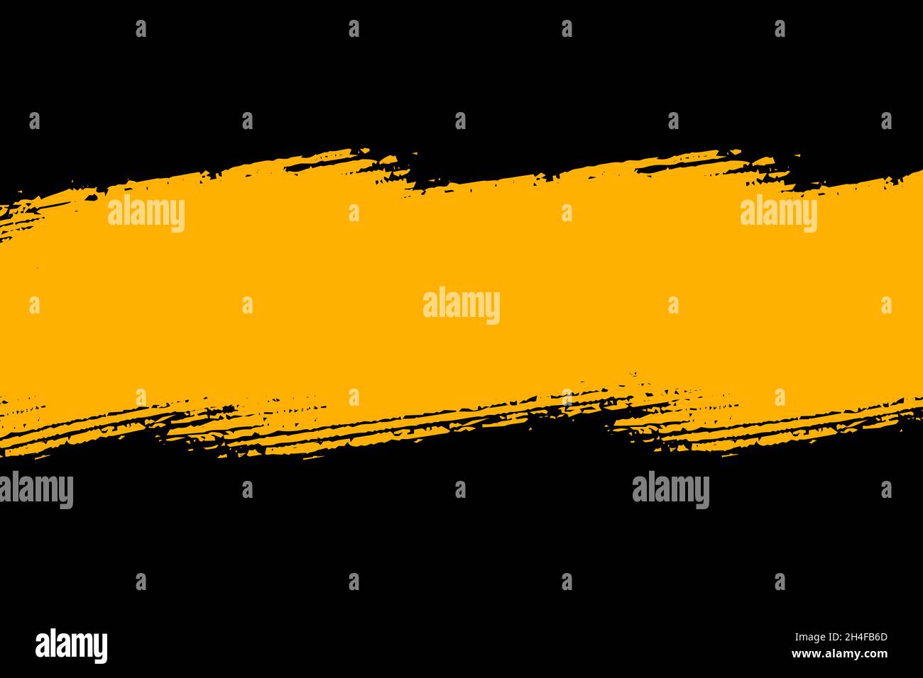 Abstract black and yellow brush background vector Stock Vector