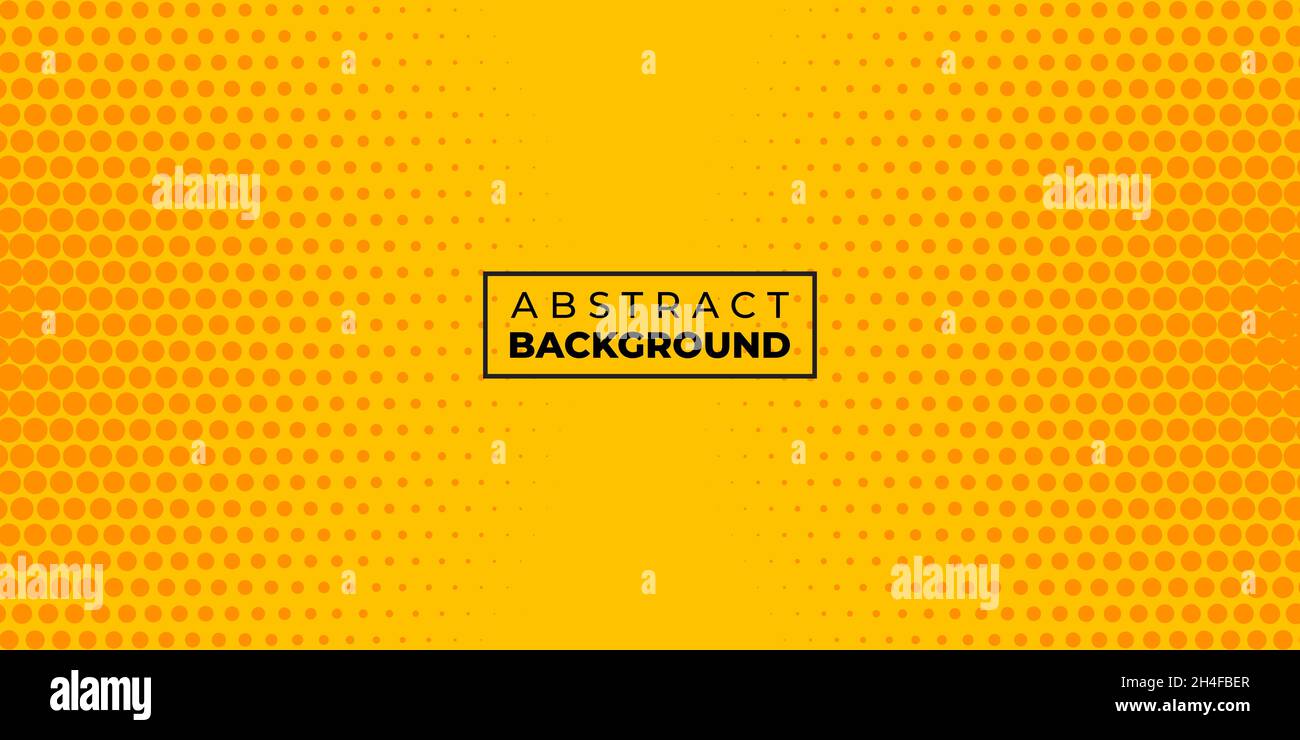 Abstract orange and yellow dotted pattern banner. Vector illustration Stock Vector